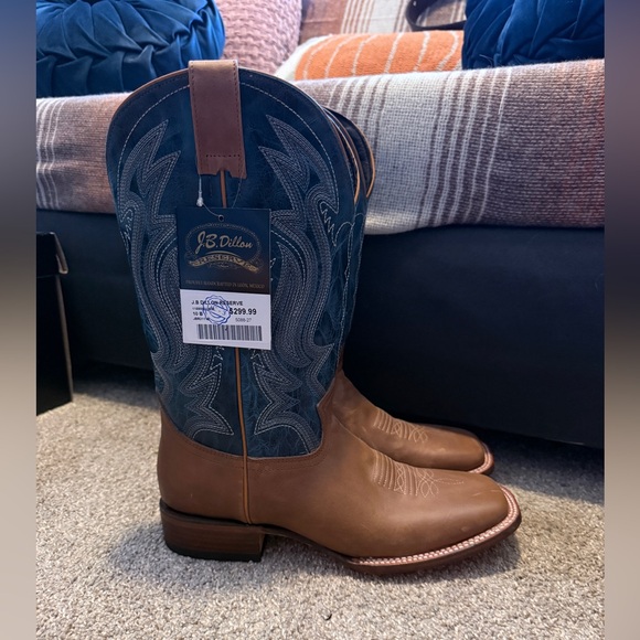 J.B. Dillon Brown and Blue Western Boots - Picture 3 of 5